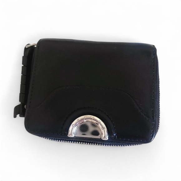 Vintage Celine black leather compact wallet - Picture 1 of 4
